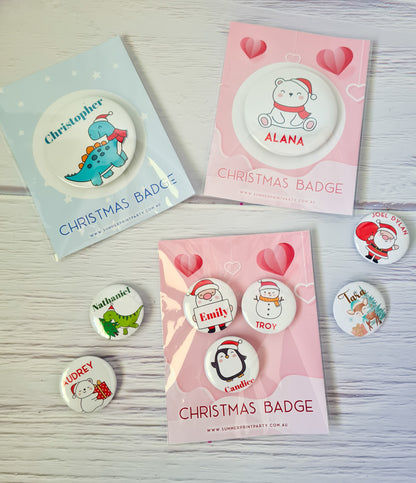 Personalised Christmas Badges