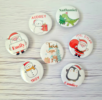 Personalised Christmas Badges