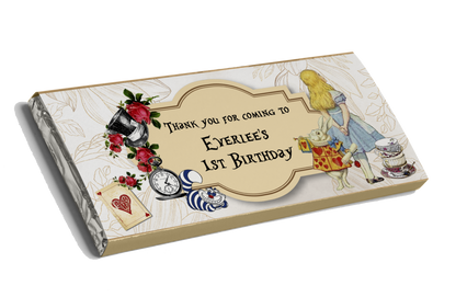 Alice in Wonderland Inspired Chocolate Bar