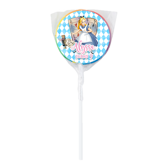 Alice in Wonderland Theme Lollipops -12pk