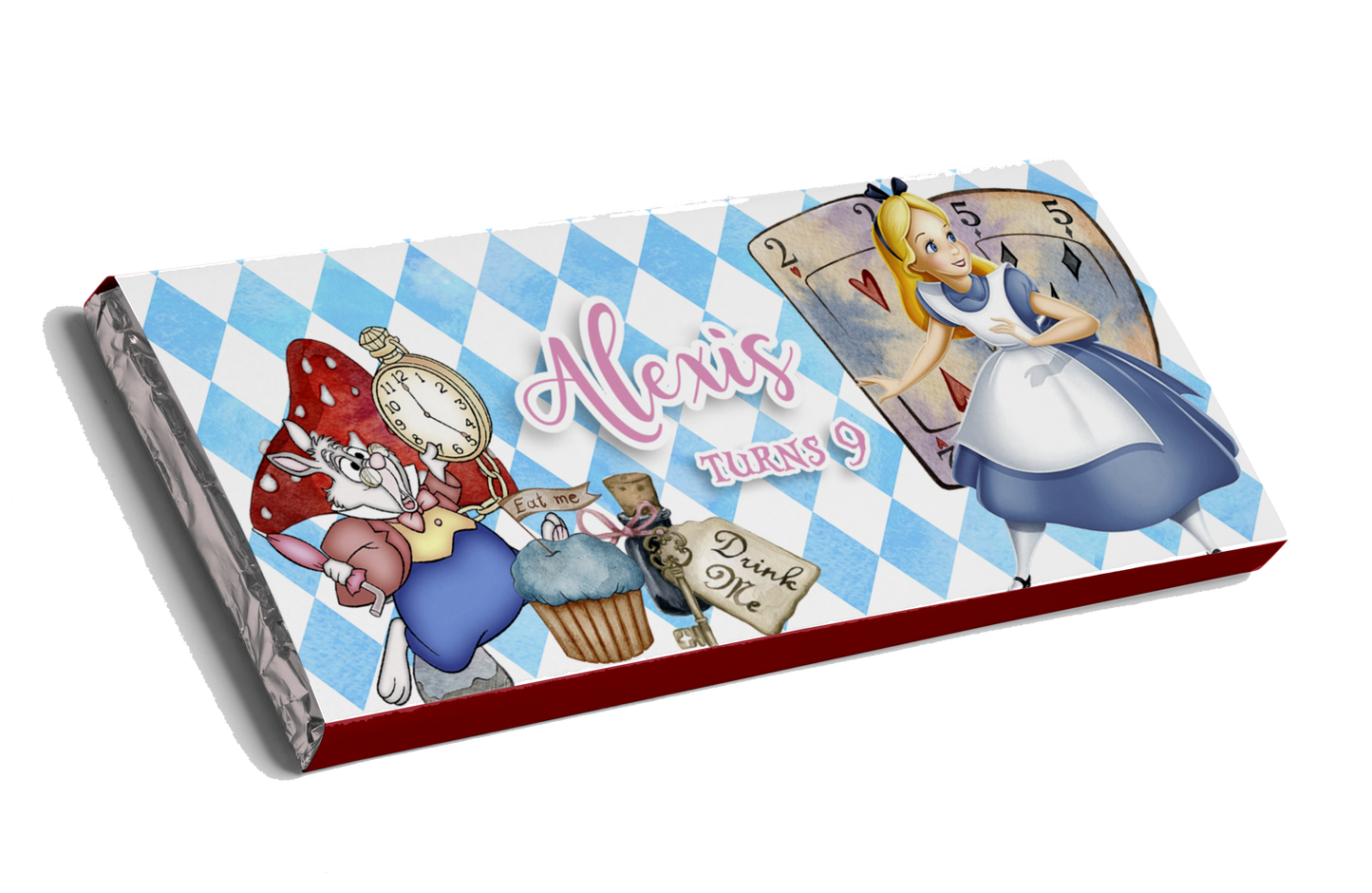 Alice in Wonderland Design Chocolate Bar