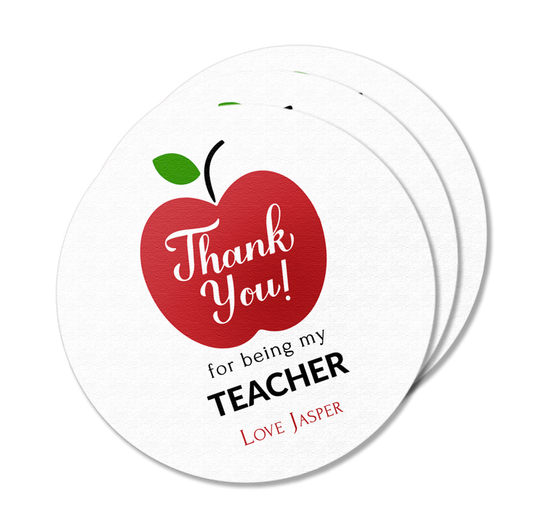 Apple Teacher Appreciation Stickers Pack