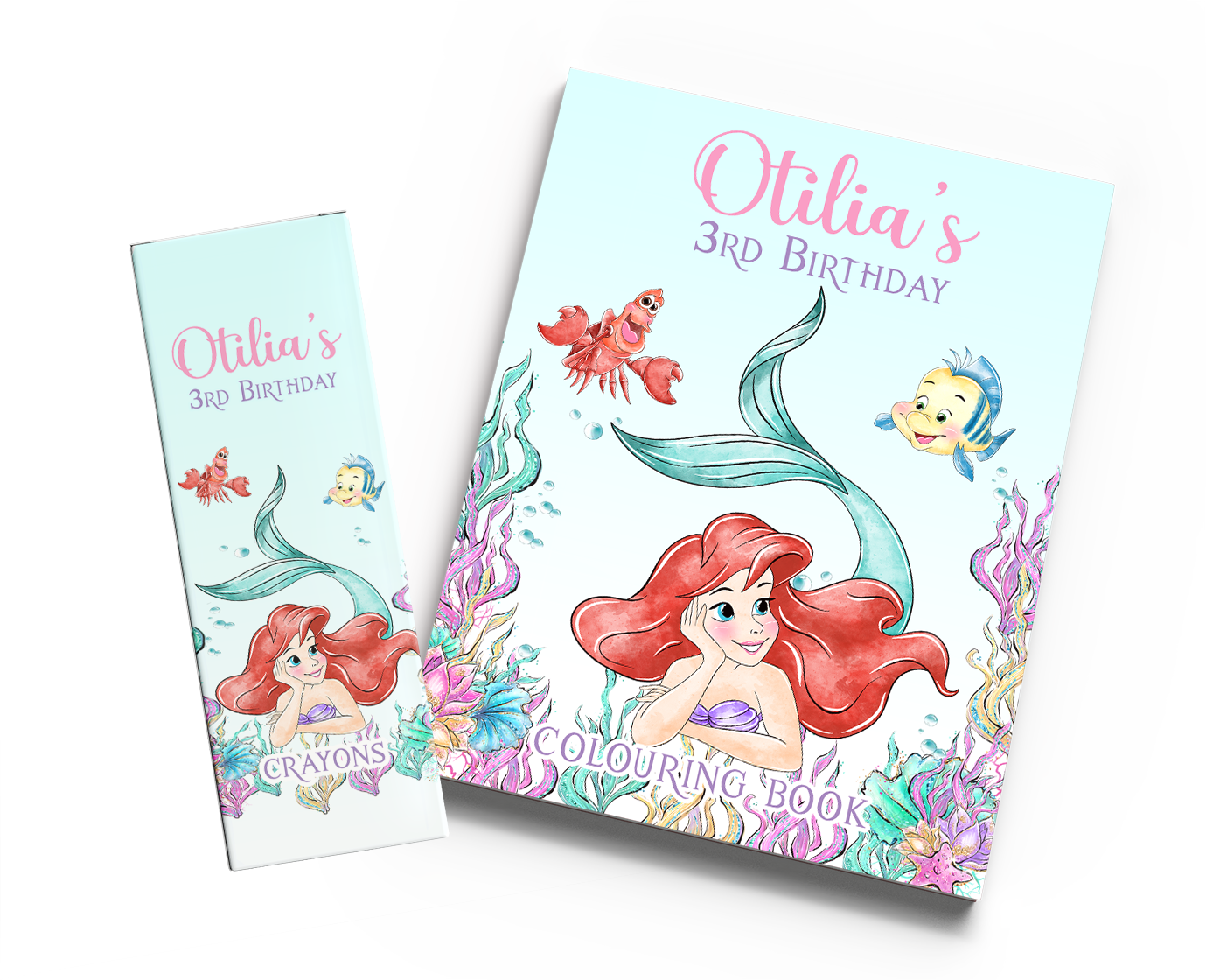 Ariel Inspired Little Mermaid Colouring Book & Crayons