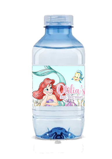 Ariel Inspired Little Mermaid Bottle Labels (12pk)