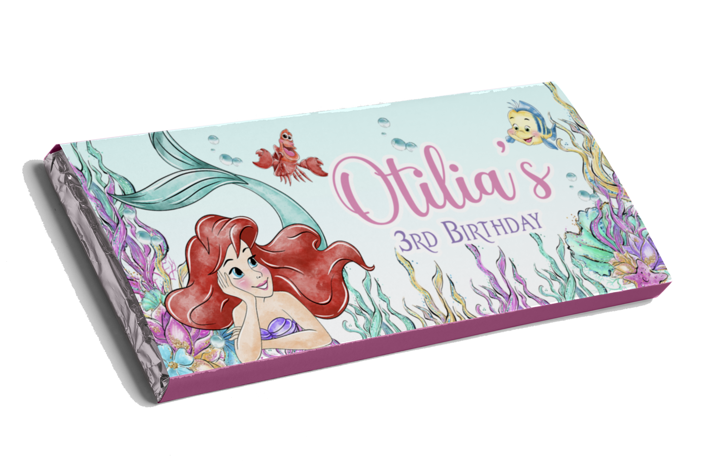 Ariel Inspired Little Mermaid  Chocolate Bar