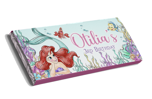 Ariel Inspired Little Mermaid  Chocolate Bar