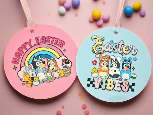 Easter Cartoons Acrylic Name Tag