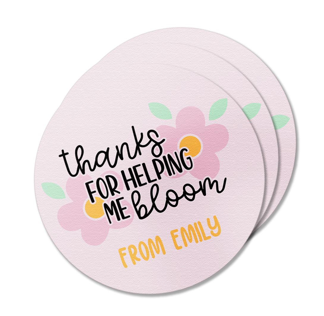 Flower Teacher Appreciation Stickers Pack