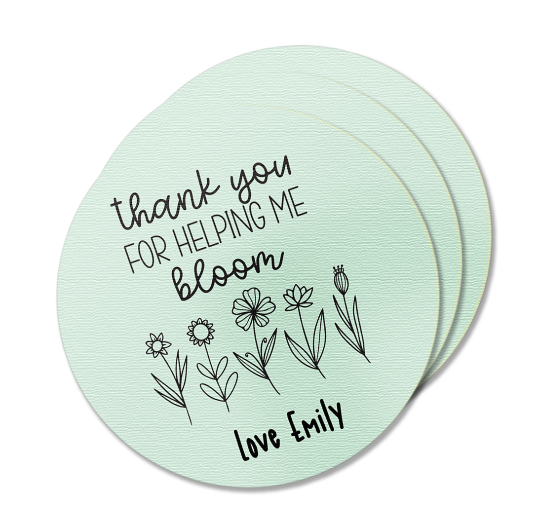 Thank you Bloom Teacher Appreciation Stickers Pack