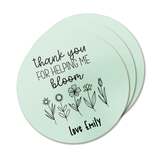 Thank you Bloom Teacher Appreciation Stickers Pack