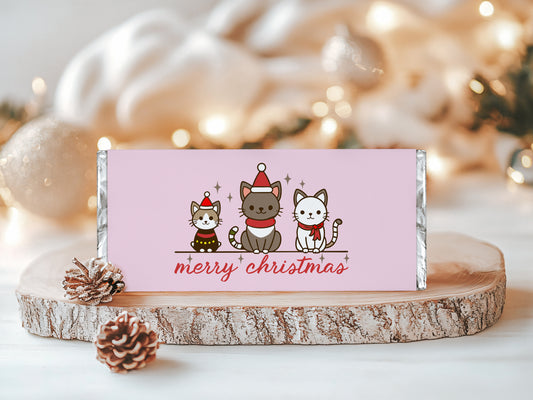 Cat Lover Christmas Chocolate Bar