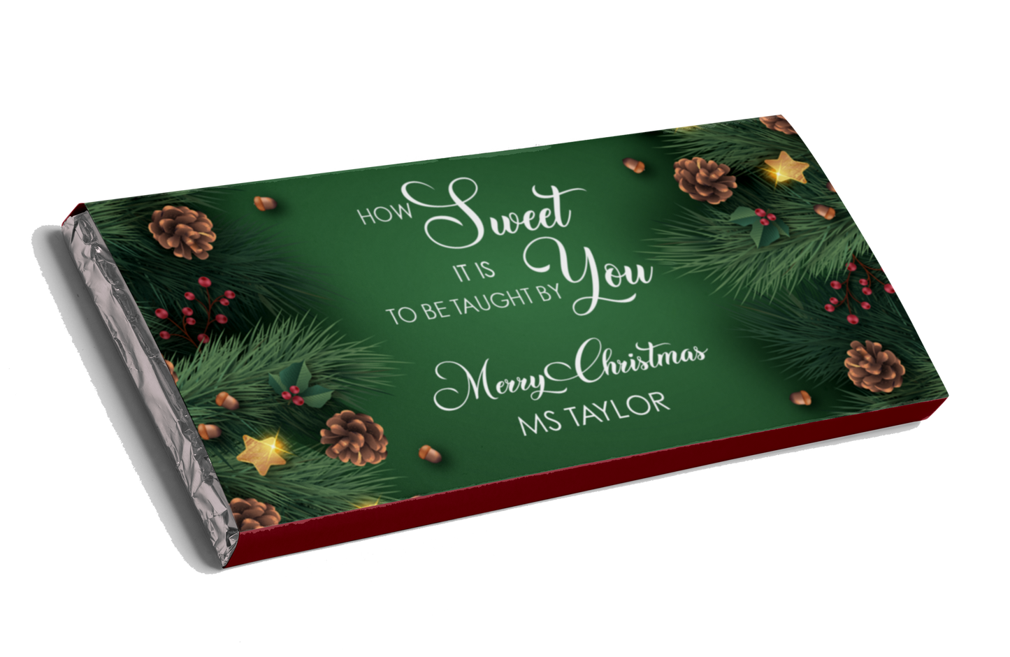 How Sweet Teacher Gift Christmas Chocolate Bar