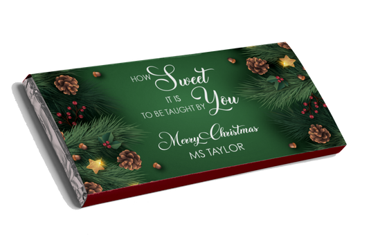 How Sweet Teacher Gift Christmas Chocolate Bar