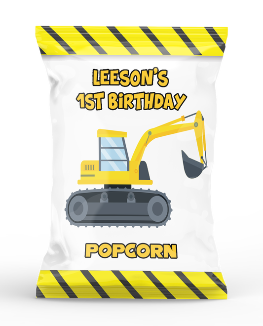 Construction Theme Popcorn Bag