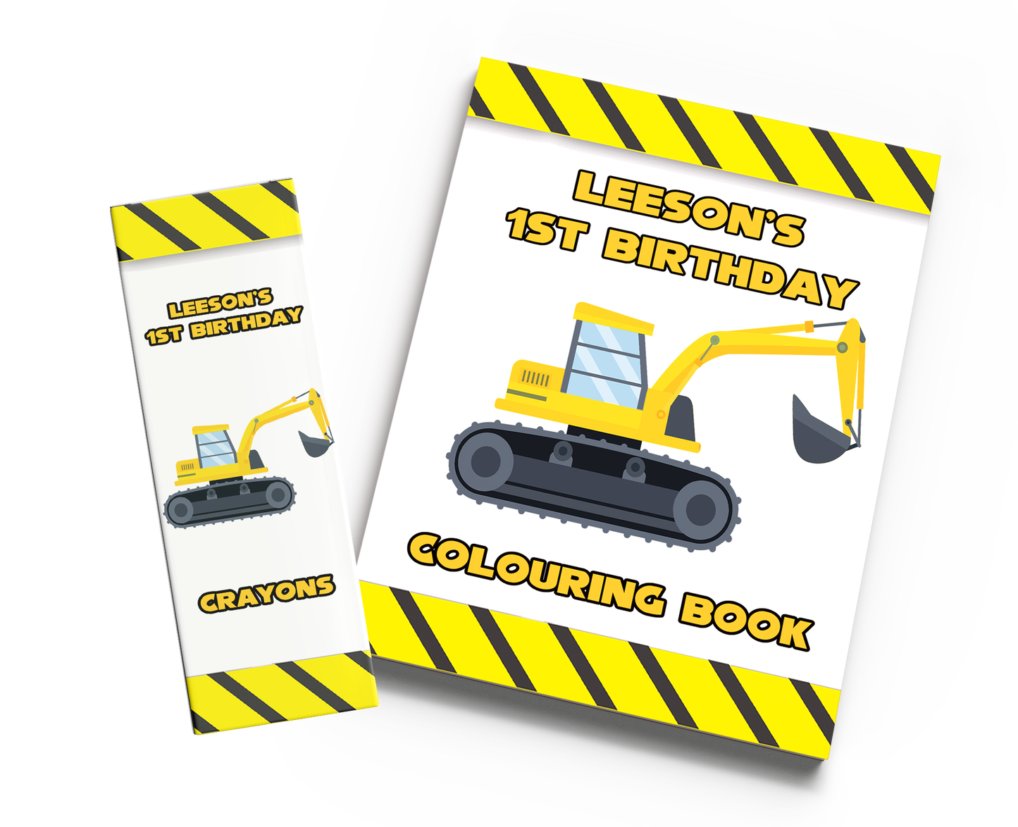 Construction Theme Colouring Book & Crayons