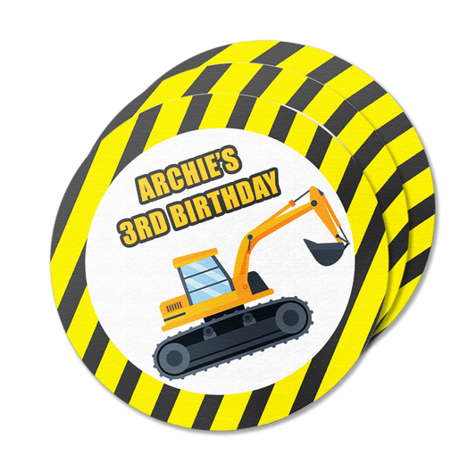 Construction Party Stickers Pack