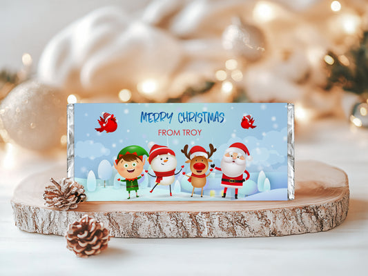 Santa and Friends Chocolate Bar