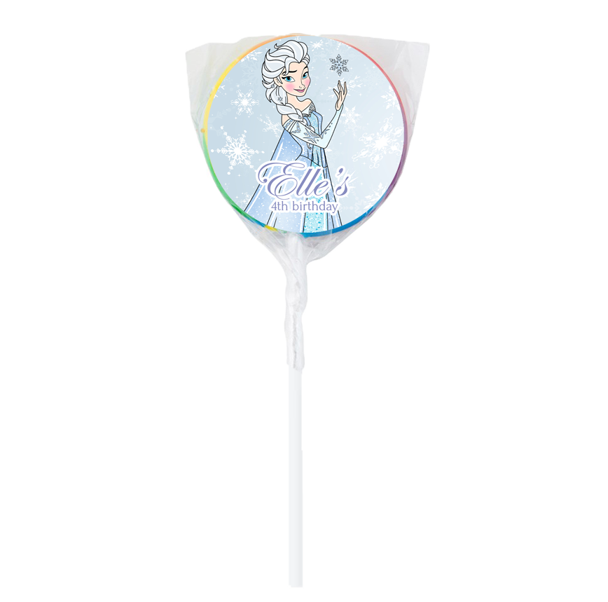 Elsa Inspired Watercolour Frozen Design Lollipops -12pk (Copy)