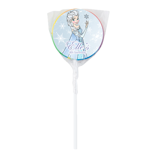 Elsa Inspired Watercolour Frozen Design Lollipops -12pk (Copy)