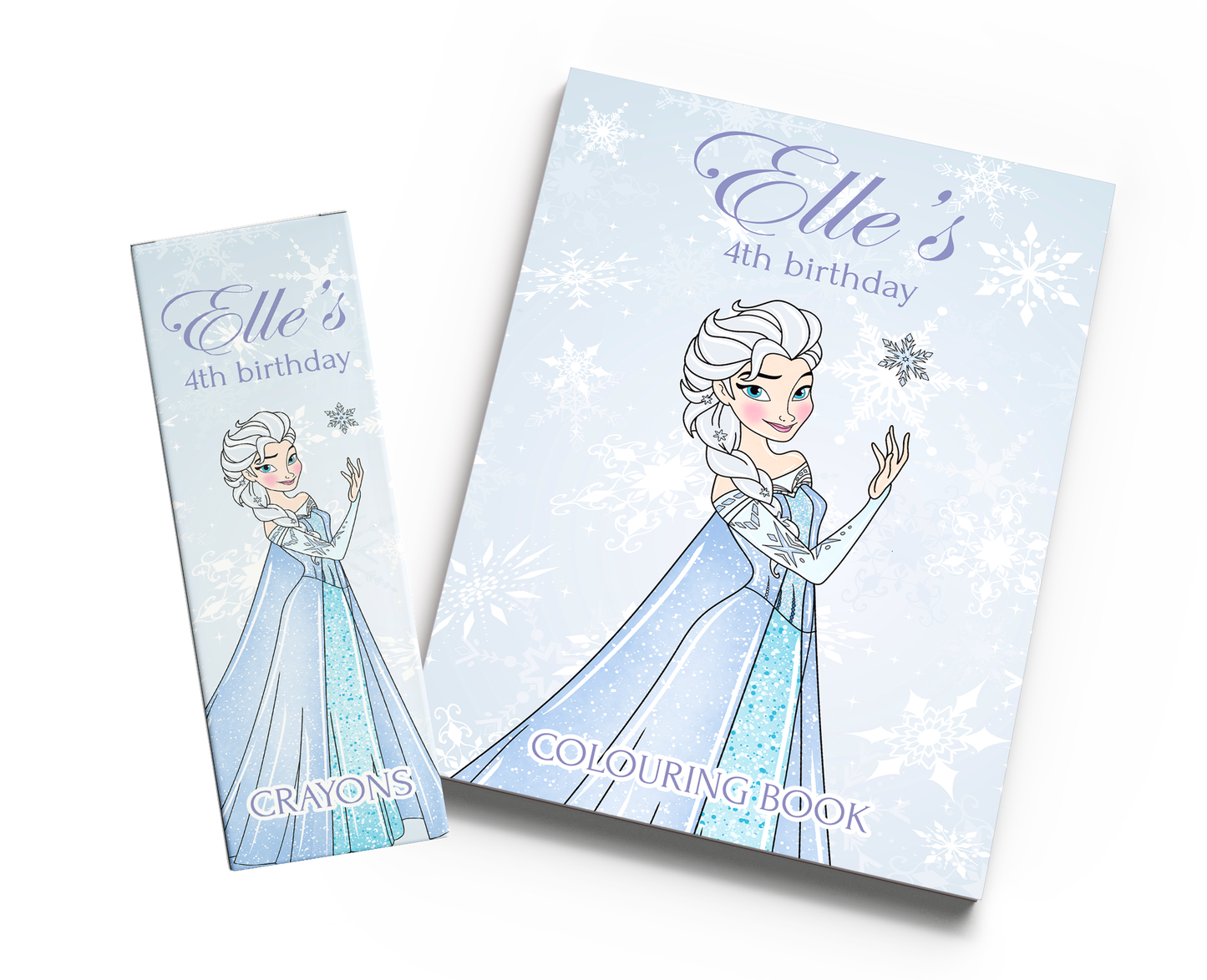 Elsa Inspired Watercolour Frozen Colouring Book & Crayons