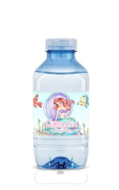 little mermaid bottle label