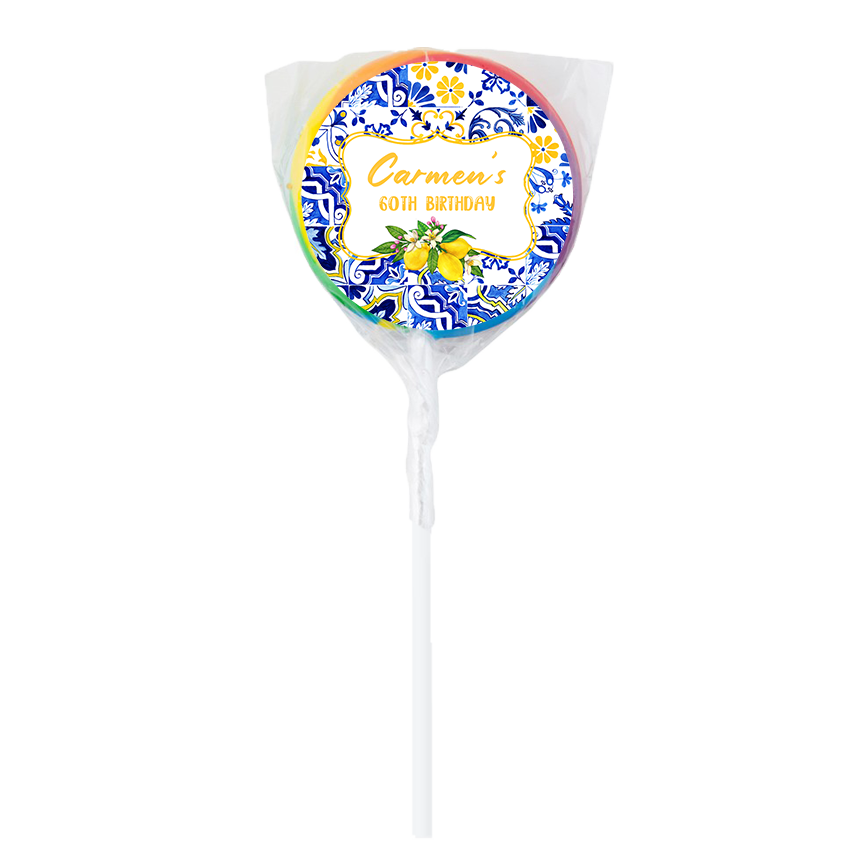 Mediterranean Theme Lollipops -12pk