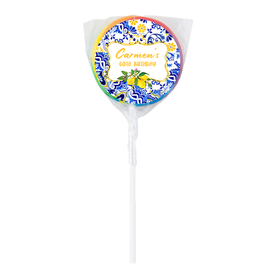 Mediterranean Theme Lollipops -12pk