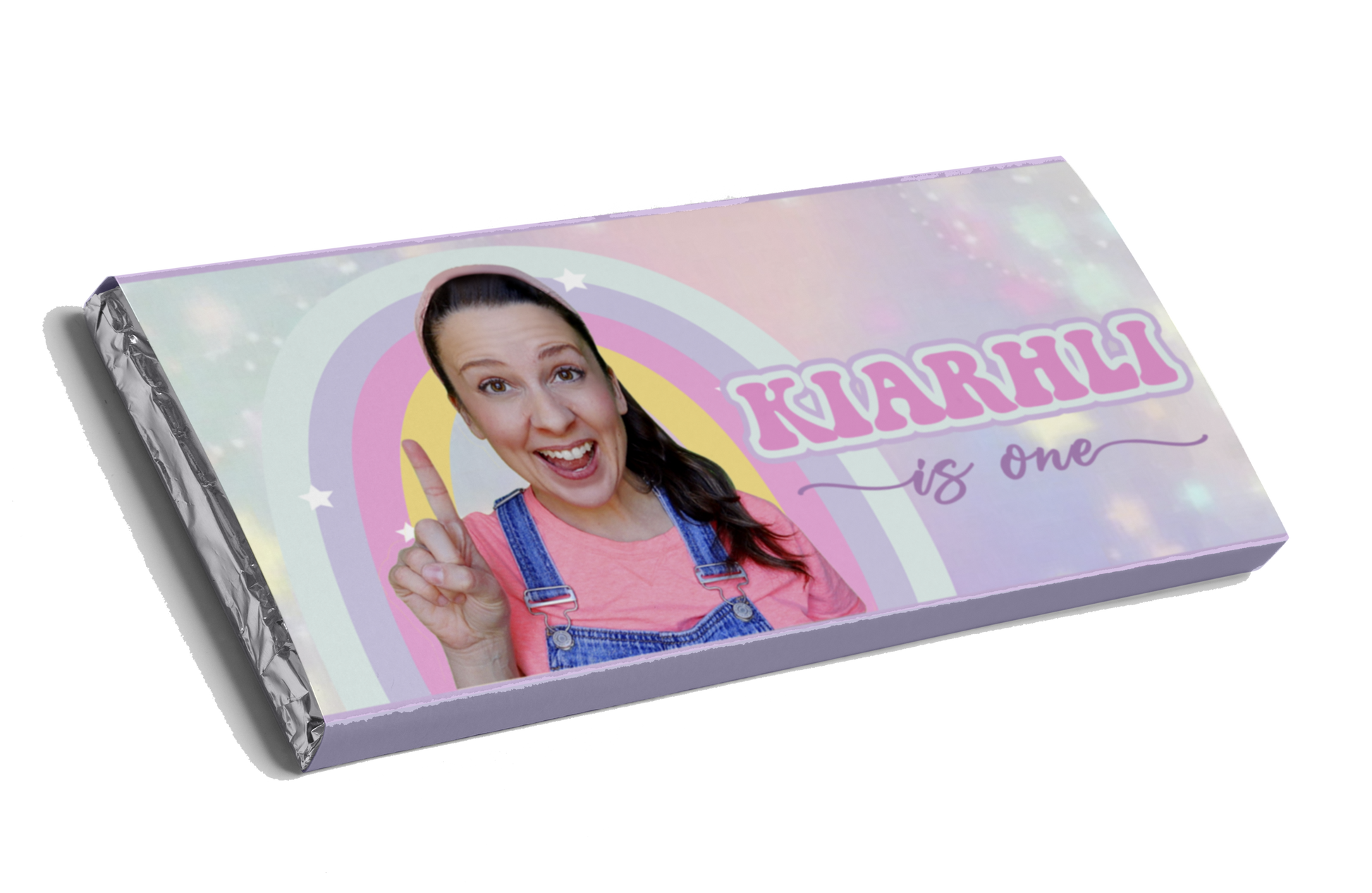 personalised ms rachel theme party chocolate bar