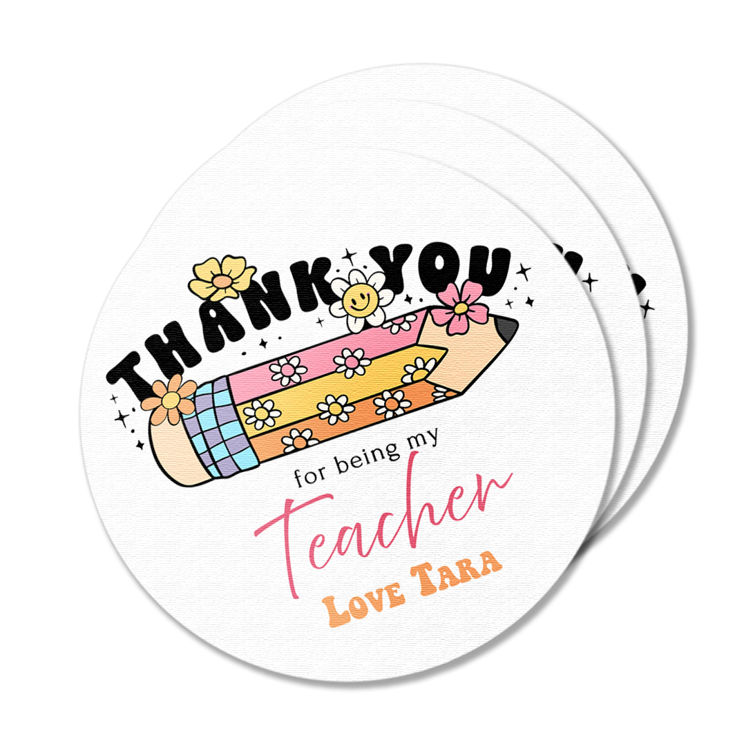 Pencil Design Teacher Appreciation Stickers Pack