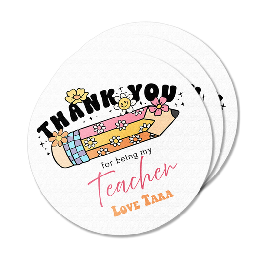 Pencil Design Teacher Appreciation Stickers Pack