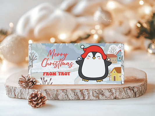 Penguin Christmas Chocolate Bar