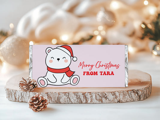 Polar Bear Christmas Chocolate Bar