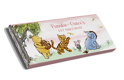 Classic Pink Winnie the Pooh Chocolate Bar