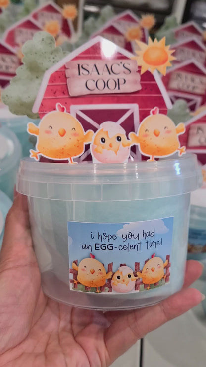 Chicken Farm Animals Theme 3D Fairy Floss Tubs