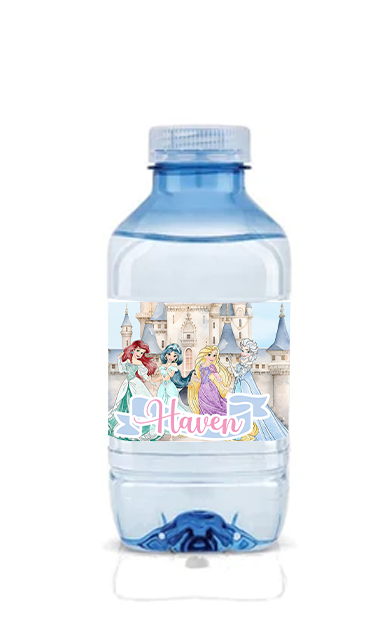 Princesses Watercolour Bottle Labels (12pk)