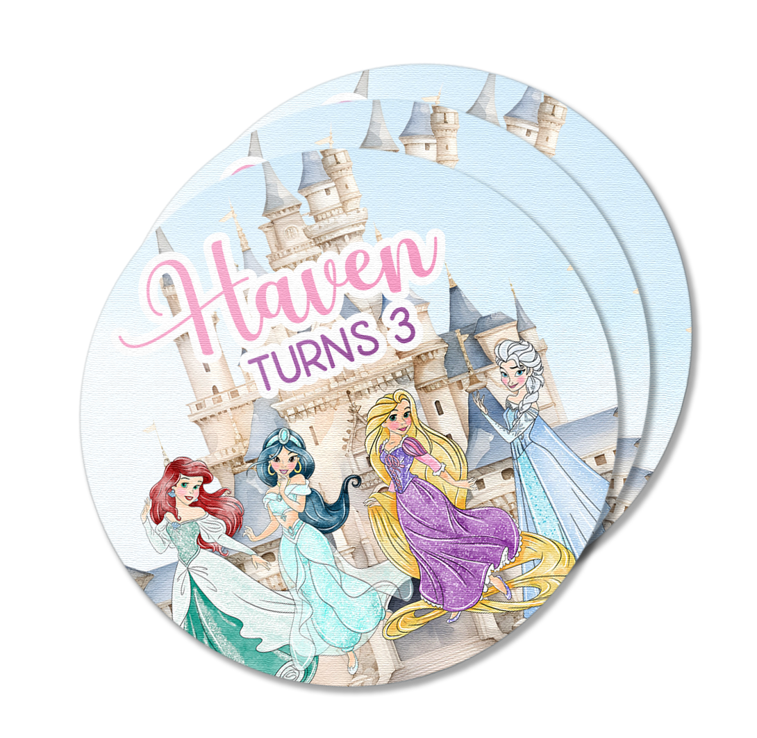 Princesses Watercolour Stickers Pack