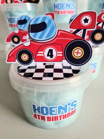 Racing Car Theme 3D Fairy Floss Tubs