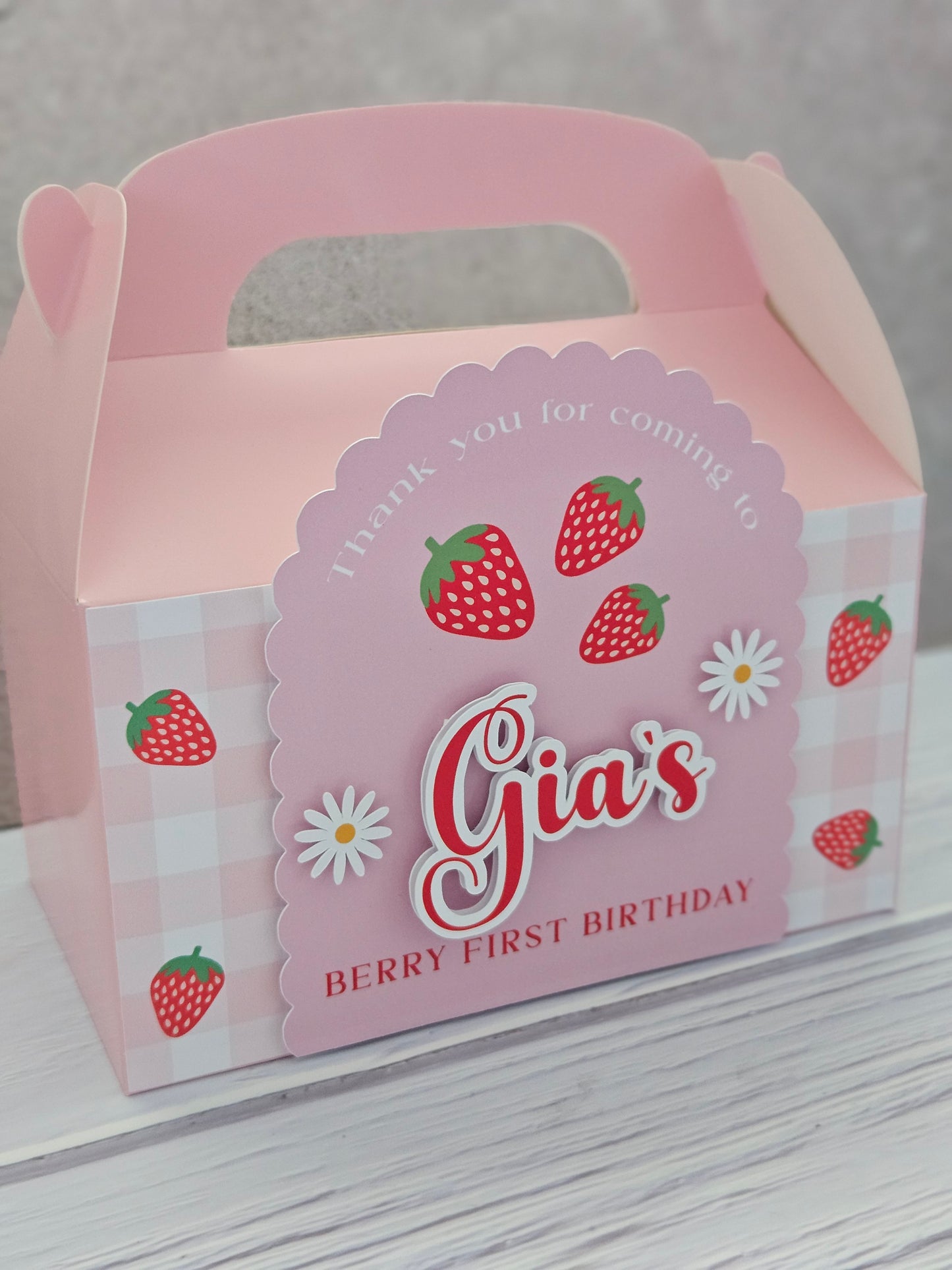 Berry First Birthday Strawberry Party Box