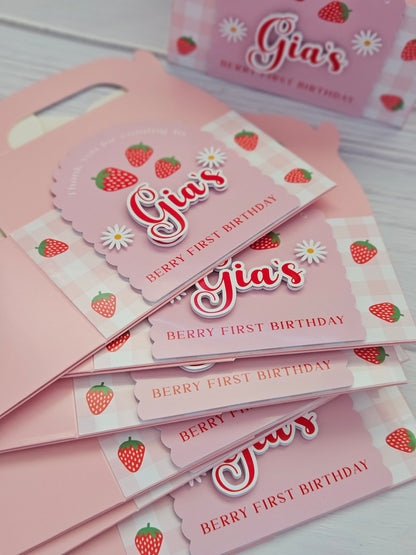 Berry First Birthday Strawberry Party Box