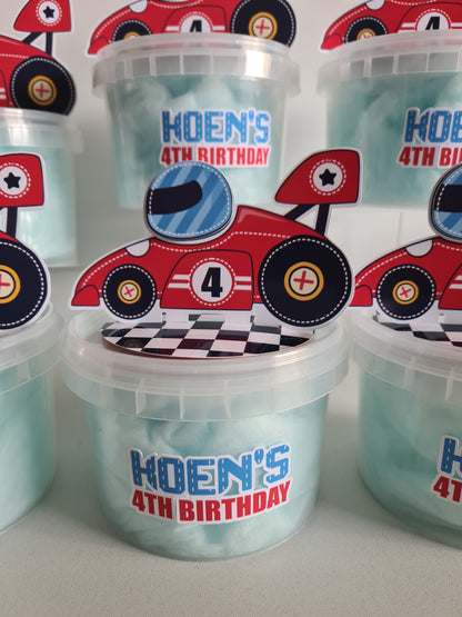 Racing Car Theme 3D Fairy Floss Tubs