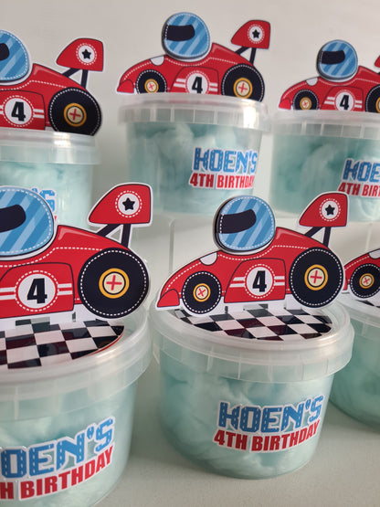 Racing Car Theme 3D Fairy Floss Tubs