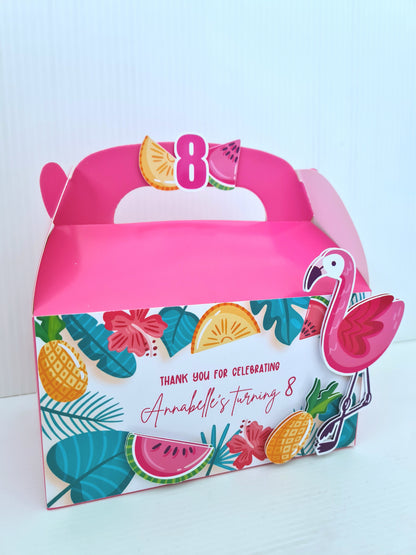 Tropical Flamingo Theme Party Box