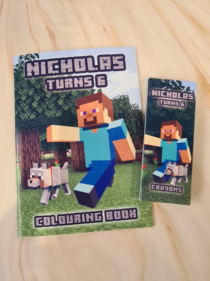 Minecraft Colouring Book & Crayons