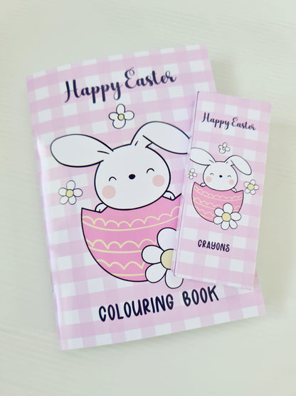 Easter Pink Bunny Colouring Set