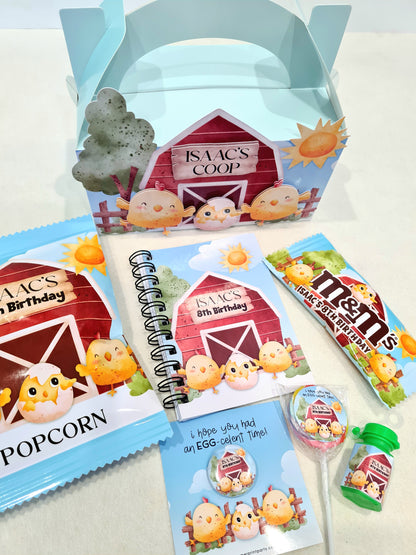 Chicken Farm Animals Party Box