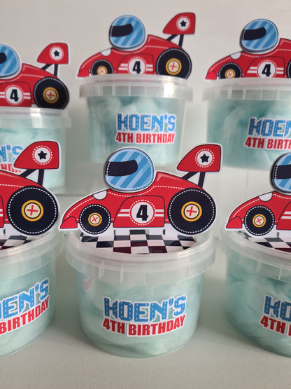 Racing Car Theme 3D Fairy Floss Tubs