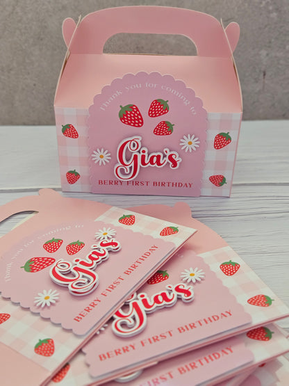 Berry First Birthday Strawberry Party Box