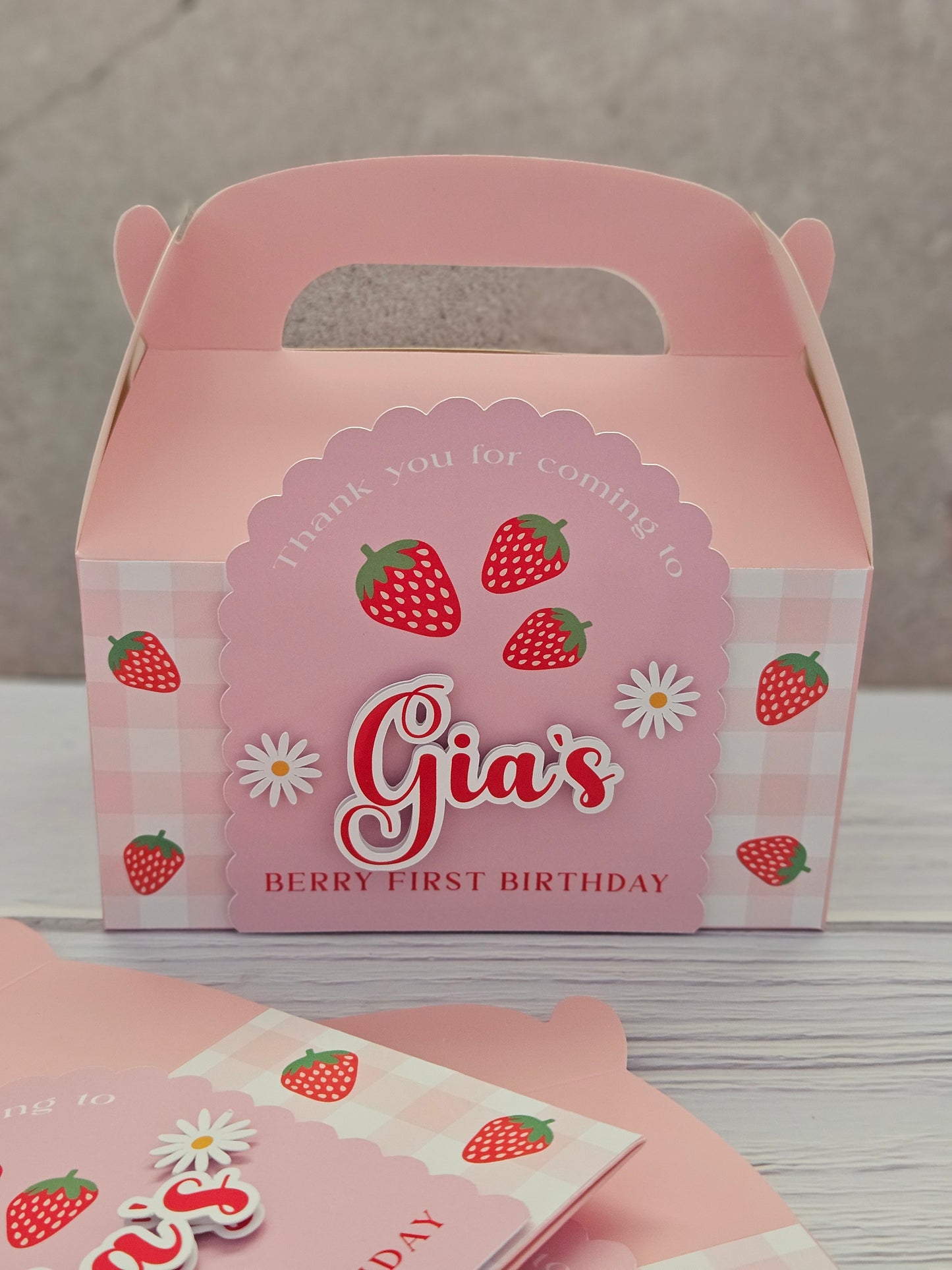 Berry First Birthday Strawberry Party Box