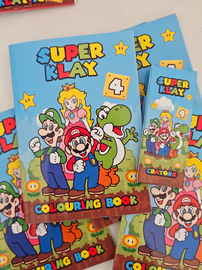 Super Mario Colouring Book & Crayons