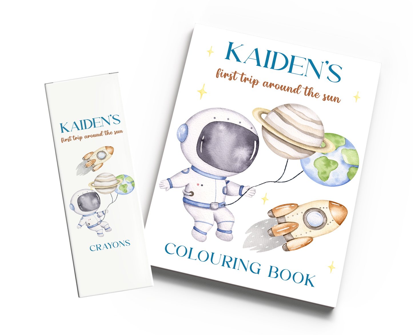 Space Theme Colouring Book & Crayons